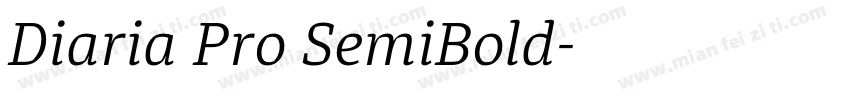 Diaria Pro SemiBold字体转换